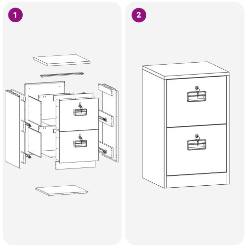 Кабинет за файлове с чекмедже с рафт Розово 44 x 50 x 106.5 см