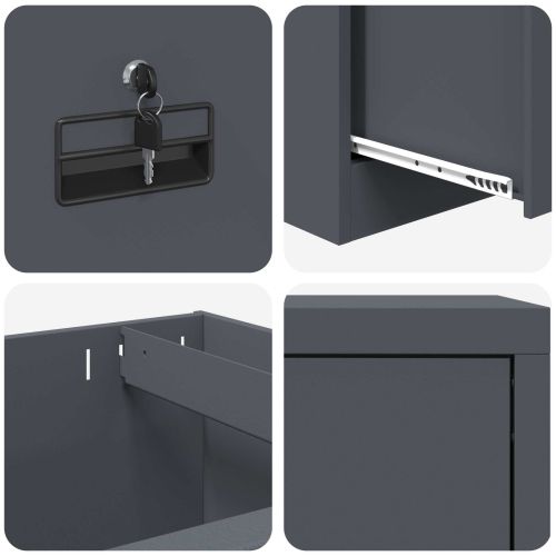 Кабинет за файлове с чекмедже Антрацит 44 x 50 x 106.5 см