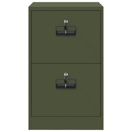 Кабинет за файлове с рафт Маслинено зелено 44 x 50 x 106.5 см