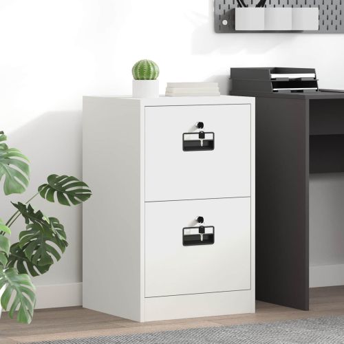 Кабинет за файлове с чекмедже с рафт Бяло 44 x 50 x 106.5 см