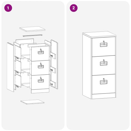 Кабинет за файлове с чекмедже Горчично жълто 44 x 50 x 106.5 см