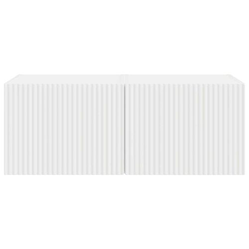 TV стенен шкаф 2 pcs Бяло 60 x 31 x 29.5 см Инженерно дърво
