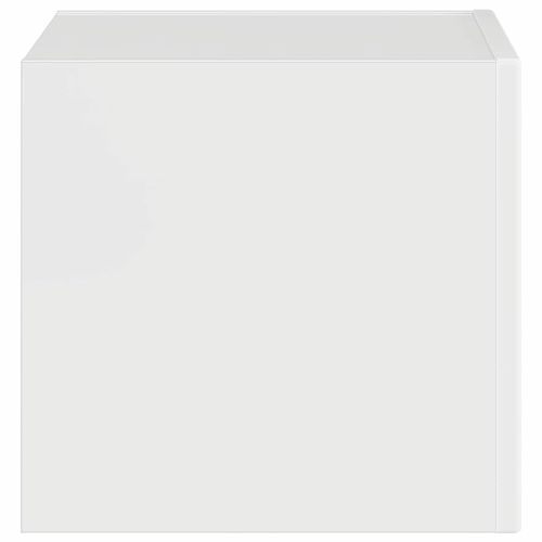 TV стенен шкаф Гланц бяло 60 x 31 x 29.5 см Инженерно дърво