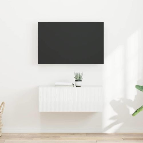 TV стенен шкаф 2 pcs Гланц бяло 60 x 31 x 29.5 см