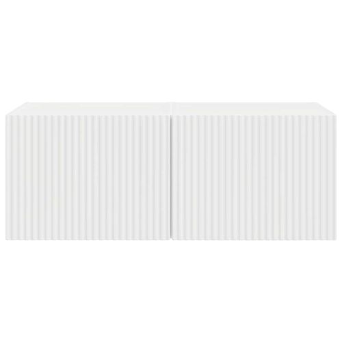 TV стенен шкаф 2 pcs Гланц бяло 60 x 31 x 29.5 см