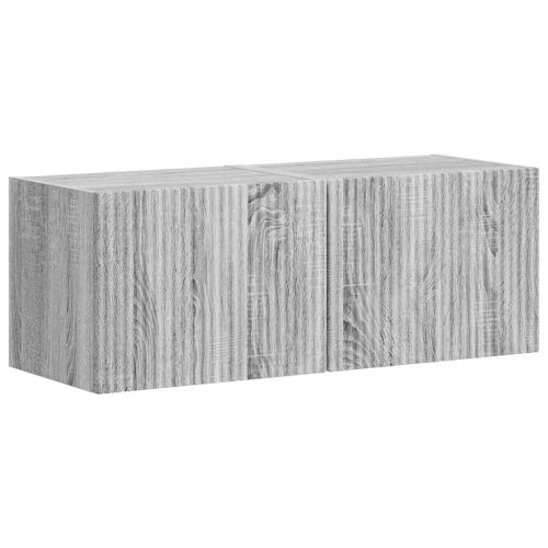 TV стенен шкаф 2 pcs Сив Сонома 60 x 31 x 29.5 см