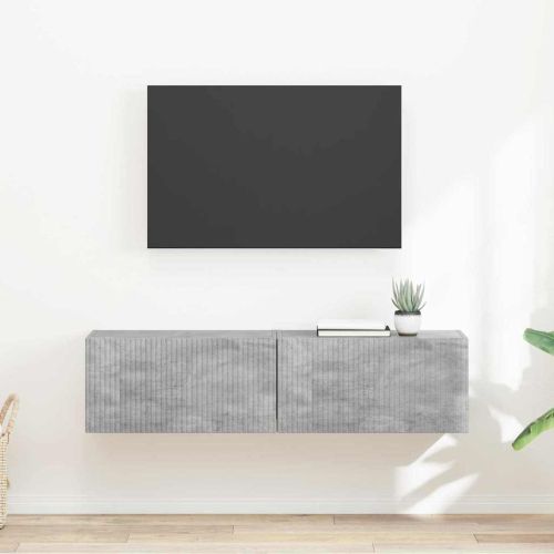 TV стенен шкаф 2 pcs Бетон 60 x 31 x 29.5 см Инженерно дърво