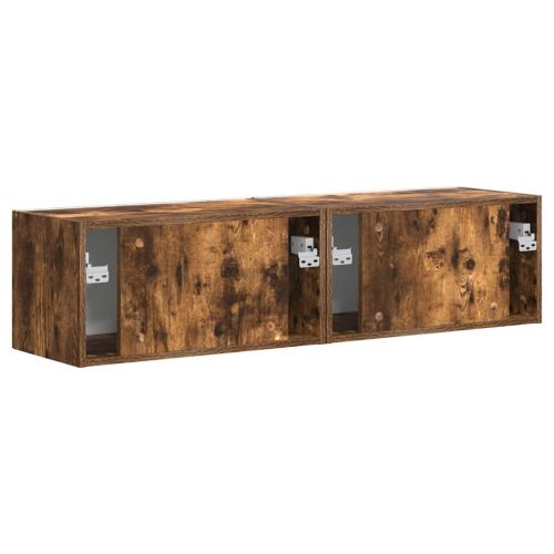 TV стенен шкаф 2 pcs Димян дъб 60 x 31 x 29.5 см