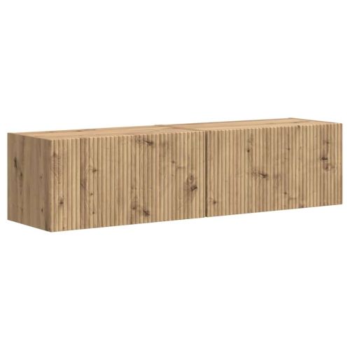 TV стенен шкаф 2 pcs Дъб Артизан 60 x 31 x 29.5 см