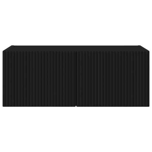 TV стенен шкаф Черно 60 x 31 x 29.5 см Инженерно дърво