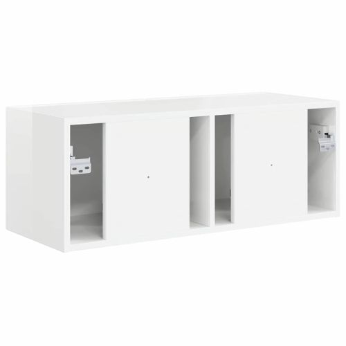 TV стенен шкаф Гланц бяло 60 x 31 x 29.5 см Инженерно дърво