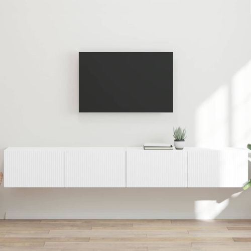 TV стенен шкаф 2 pcs Бяло 60 x 31 x 29.5 см Инженерно дърво