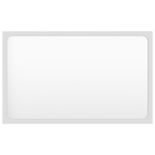 Комплект мебели за баня, бял, инженерно дърво