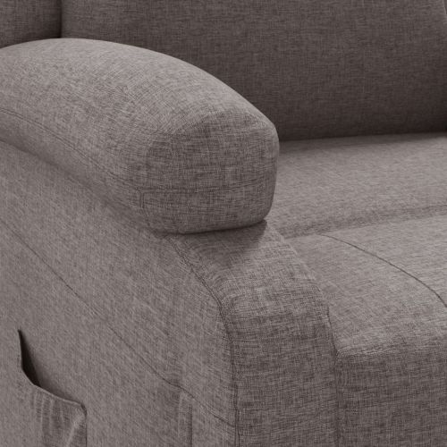 Електрически масажен стол, таупе, текстил