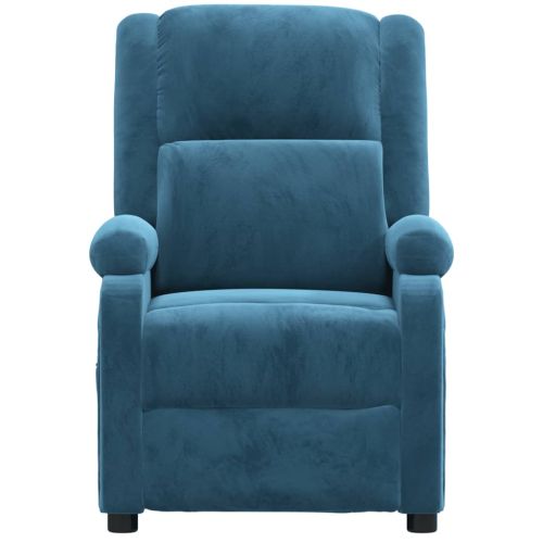 Електрически масажен стол, Син кадифе