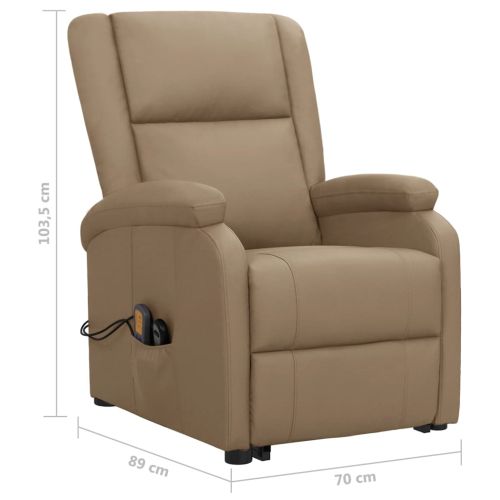 Изправящ масажен стол, капучино, изкуствена кожа