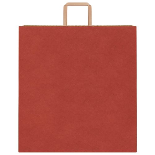 Хартиени торбички 250 бр с дръжки червени 45x17x48 см