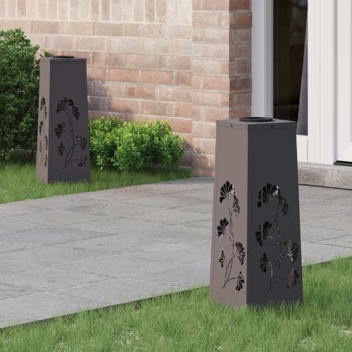 Соларна LED светлина за пътека 2 pcs Черно