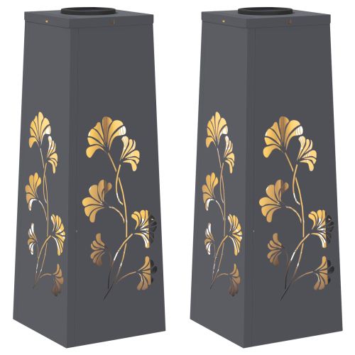 Соларна LED светлина за пътека 2 pcs Антрацит