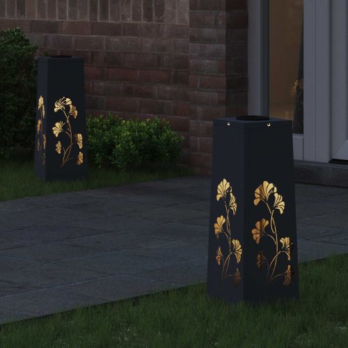 Соларна LED светлина за пътека 2 pcs Антрацит