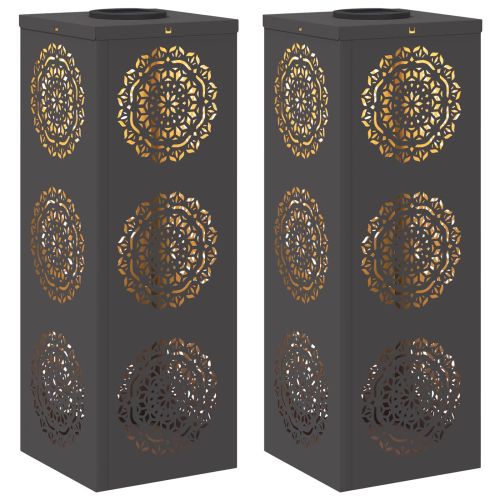 Соларна LED светлина за пътека 2 pcs Черно