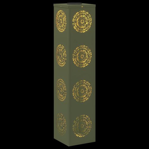 Соларна LED светлина за пътека 2 pcs Маслинено зелено