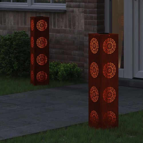 Соларна LED светлина за пътека 2 pcs Ръждясало