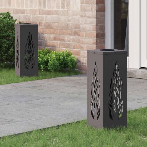 Соларна LED светлина за пътека 2 pcs Черно