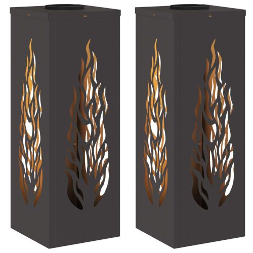 Соларна LED светлина за пътека 2 pcs Черно