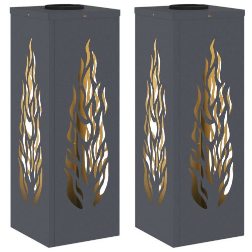 Соларна LED светлина за пътека 2 pcs Антрацит