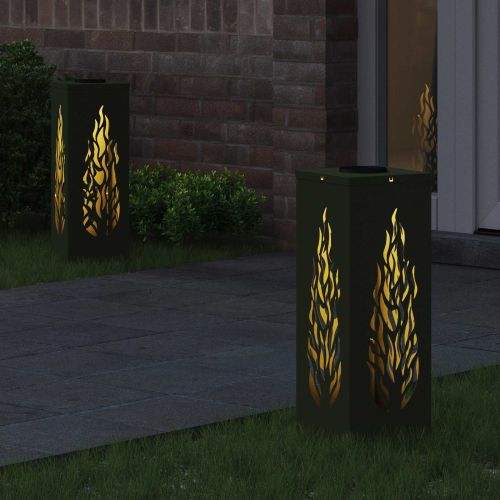 Соларна LED светлина за пътека 2 pcs Маслинено зелено