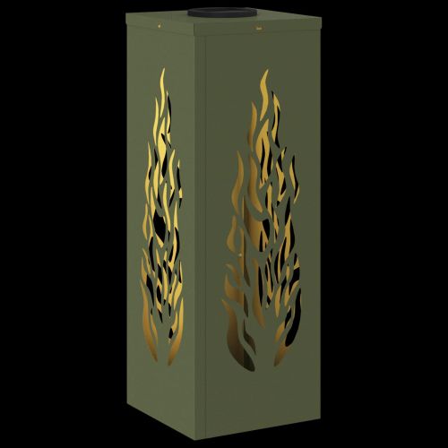 Соларна LED светлина за пътека 2 pcs Маслинено зелено