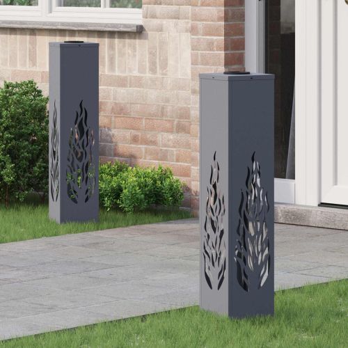 Соларна LED светлина за пътека 2 pcs Антрацит