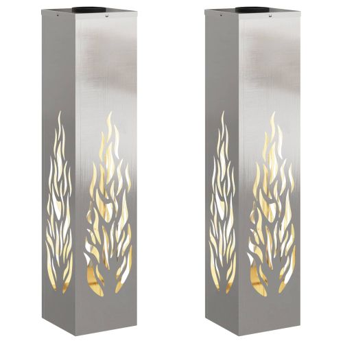 Соларна LED светлина за пътека 2 pcs Неръждаема стомана