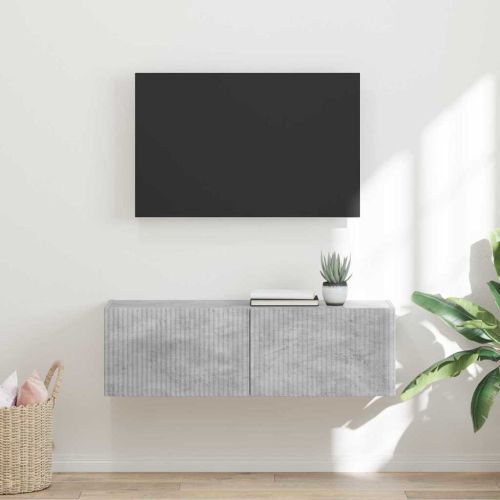 TV стенен шкаф Бетон 60 x 31 x 29.5 см Инженерно дърво