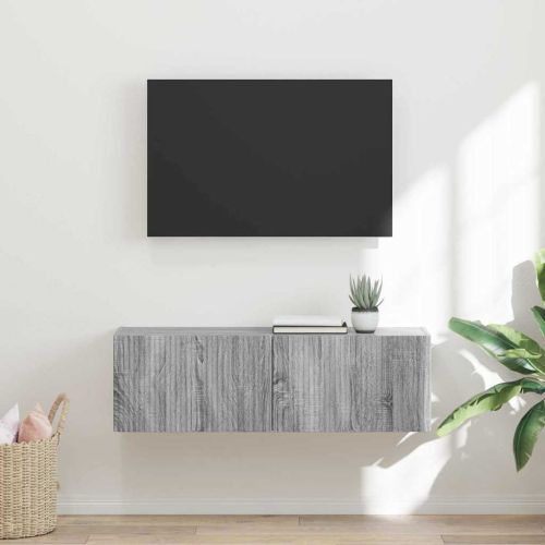 TV стенен шкаф Сив Сонома 60 x 31 x 29.5 см Инженерно дърво