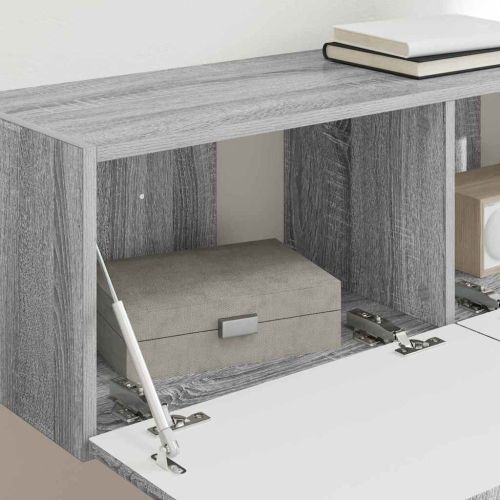 TV стенен шкаф 2 pcs Сив Сонома 60 x 31 x 29.5 см