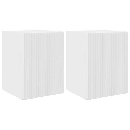 TV стенен шкаф 2 pcs Гланц бяло 30 x 31 x 40 см Инженерно дърво