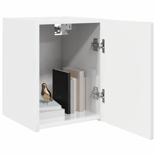 TV стенен шкаф 2 pcs Гланц бяло 30 x 31 x 40 см Инженерно дърво