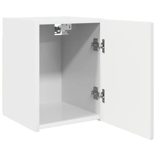 TV стенен шкаф 2 pcs Гланц бяло 30 x 31 x 40 см Инженерно дърво