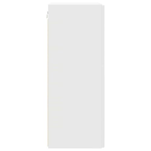 TV стенен шкаф Бяло 30 x 31 x 80 см Инженерно дърво