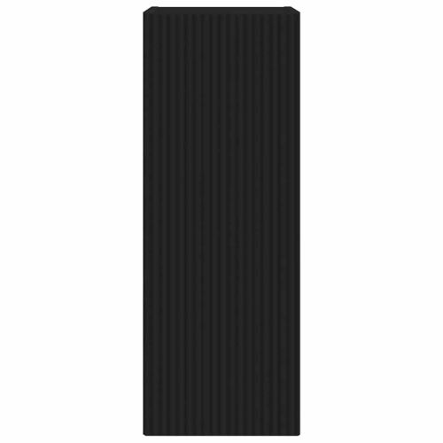 TV стенен шкаф Черно 30 x 31 x 80 см Инженерно дърво