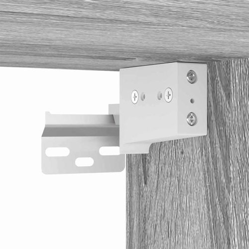 TV стенен шкаф 2 pcs Сив Сонома 30 x 31 x 80 см Инженерно дърво