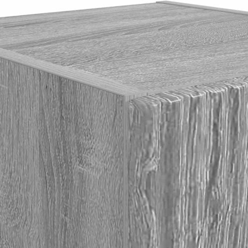 TV стенен шкаф Сив Сонома 30 x 31 x 100 см Инженерно дърво