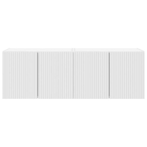 TV стенен шкаф 2 pcs Бяло 59,5 x 31 x 40 см Инженерно дърво