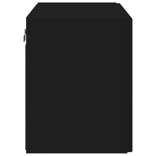 TV стенен шкаф Черно 59,5 x 31 x 40 см Инженерно дърво