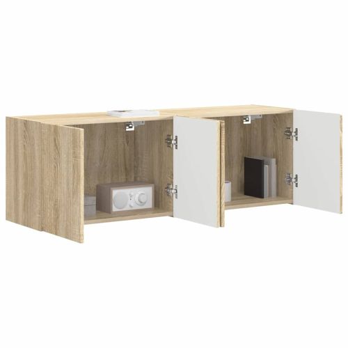 TV стенен шкаф 2 pcs Сонома дъб 59,5 x 31 x 40 см
