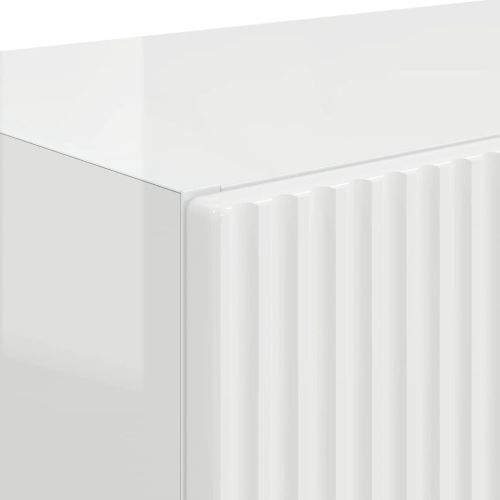 TV стенен шкаф 2 pcs Лъскаво бяло 59,5 x 31 x 40 см