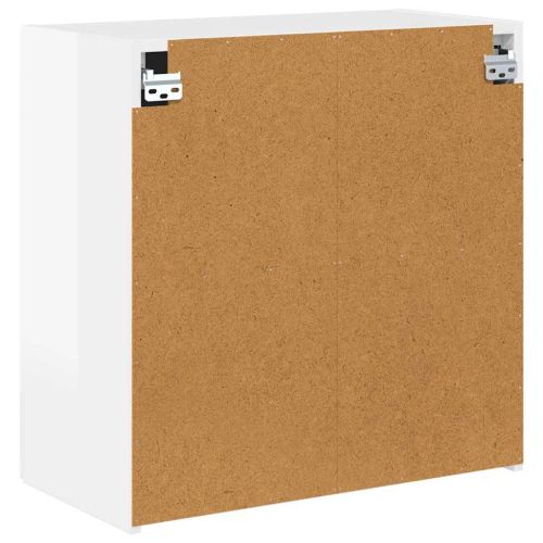 TV стенен шкаф Лъскаво бяло 59,5 x 31 x 60 см Инженерно дърво