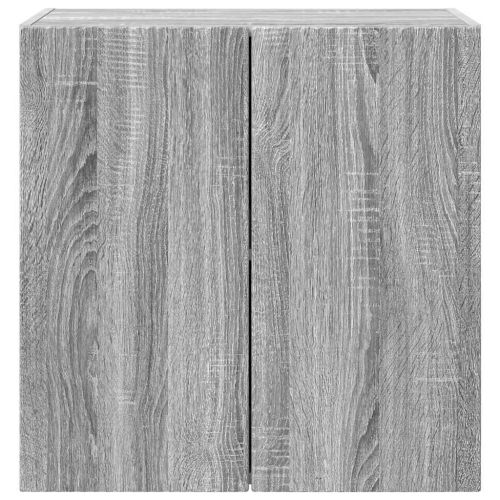 TV стенен шкаф Сив Сонома 59,5 x 31 x 60 см Инженерно дърво